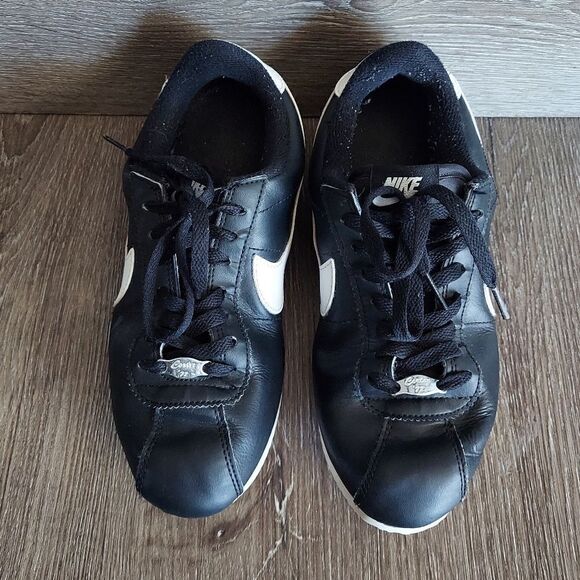 Nike CORTEZ ‘72 Basic BLACK & White LEATHER Sneakers 819719-012 Men\'s Size 7 main image 8
